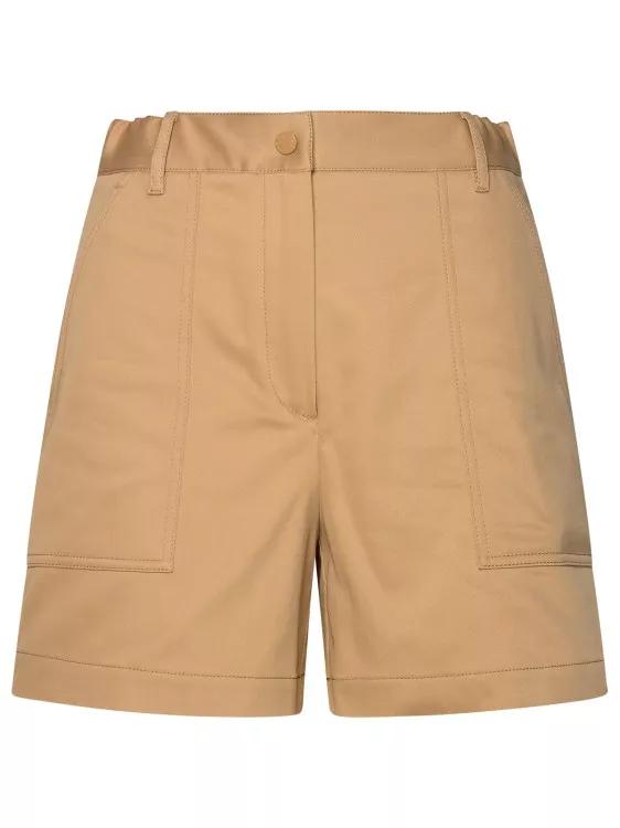 Moncler - Beige Cotton Blend Shorts - Größe 42 - brown