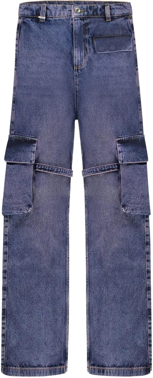 Thumbnail - Flâneur - Phone Pocket Cargo Pants  Violet Wash - Größe M - orange