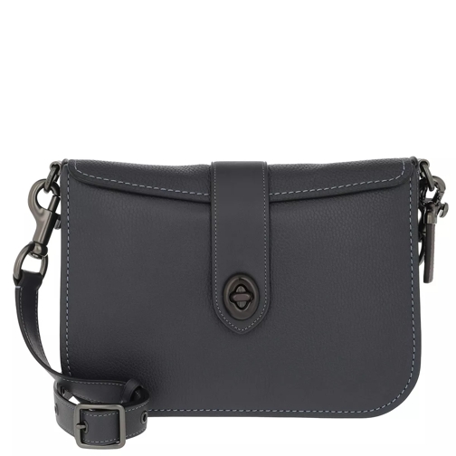 Coach Mixed Leather Page 27 Crossbody Bag Midnight Navy Borsetta a tracolla