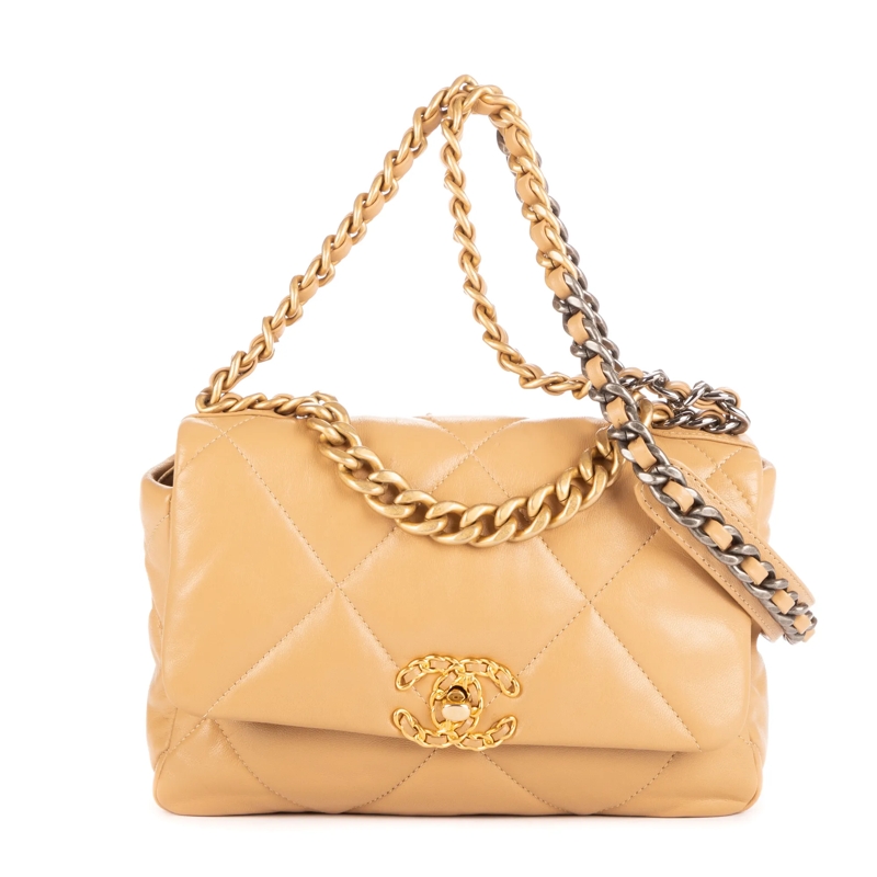 Chanel Crossbody Bag Classic 19 Flap Small creme