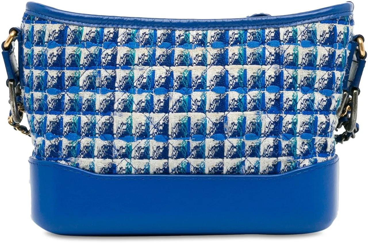 Chanel Shoppers Small Tweed Gabrielle Crossbody in blauw