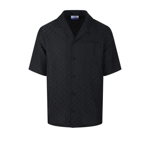 Off-White Hemden Off Ao Jacq Silkcot Holiday Shirt Black