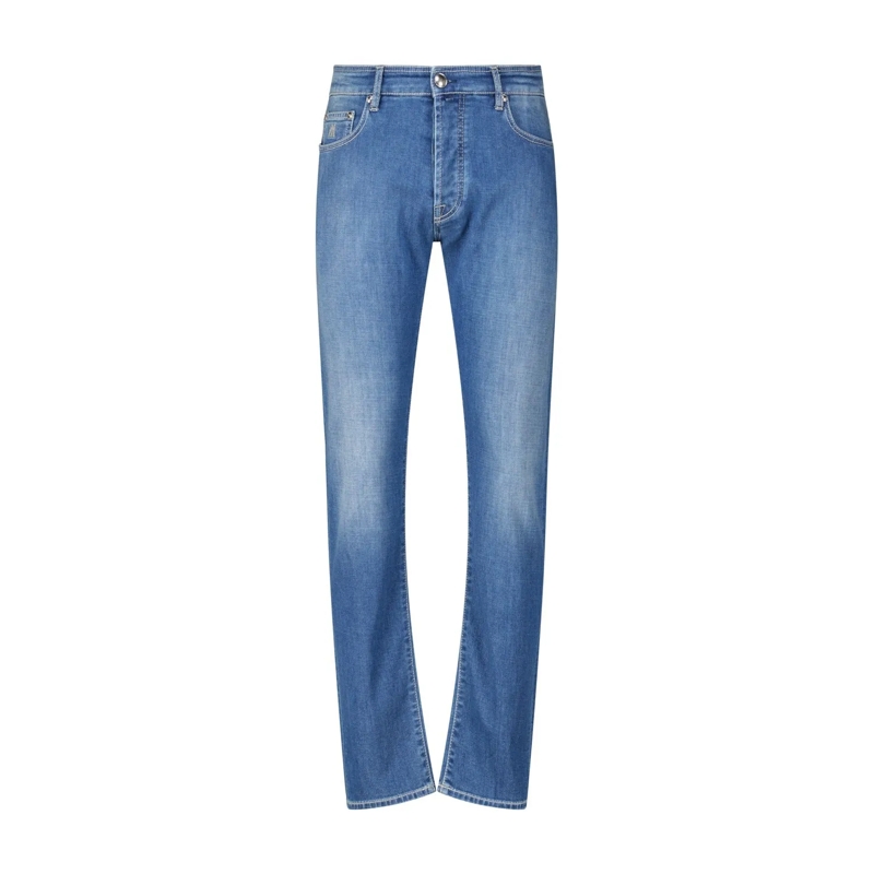 Moorer Jeans Regular-Fit Jeans Pavel Blau