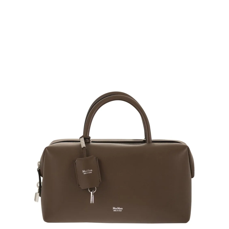 Max Mara Schultertasche Holdallm - Medium Satchel In Natural Leather Brown