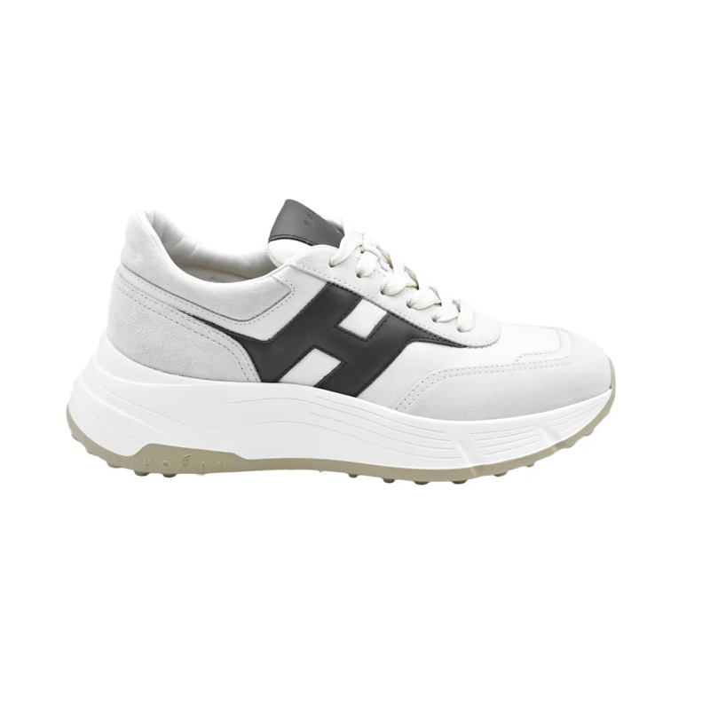 Hogan Lage-top sneaker Suede And Leather Accented Low Sneakers White