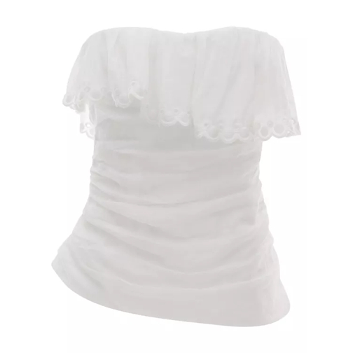 Isabel Marant White Sleeveless Top With Ruches Detail White In R White 