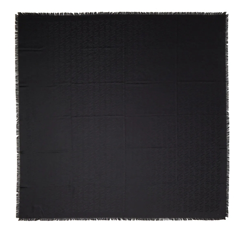 Saint Laurent Large Square Scarf Black Lichtgewicht Sjaal