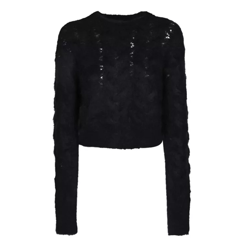 Dsquared2 Mohair-Blend Pullover With Brushed Effect Black Maglione