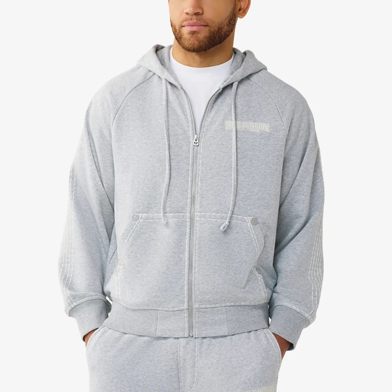 True Religion  Zip-Hoodie grau(Image 6)