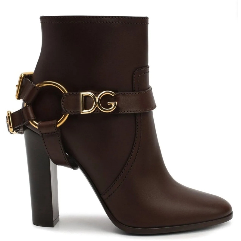 Dolce&Gabbana T-shirt Dolce & Gabbana Leather Ankle Boots braun