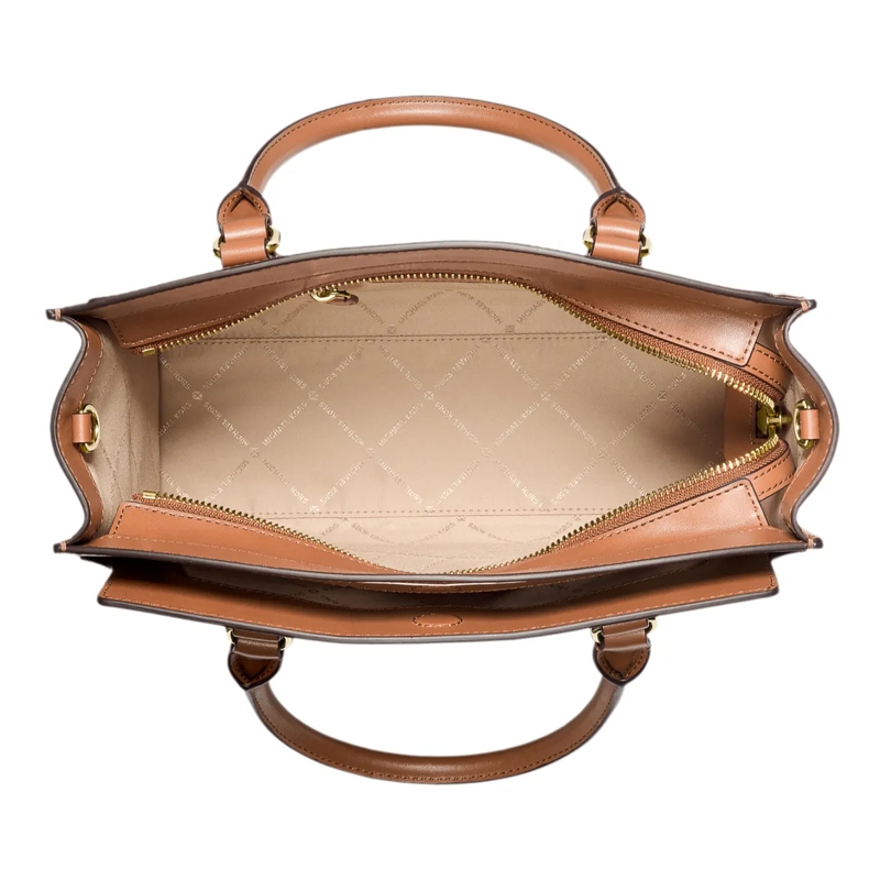 MICHAEL Michael Kors Satchel Becca Md Satchel Vanilla/Acrn(Image 3)