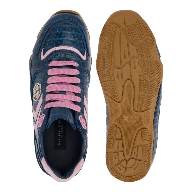 Philipp Plein Low-Top-Sneaker Elegante Einzigartigkeit für Ihre Freizeit mit die dunkel-blau(Image 4)