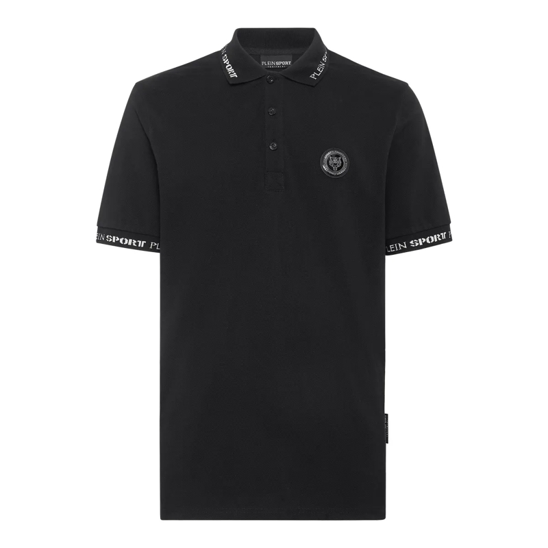 Plein Sport Top Poloshirt Tiger schwarz
