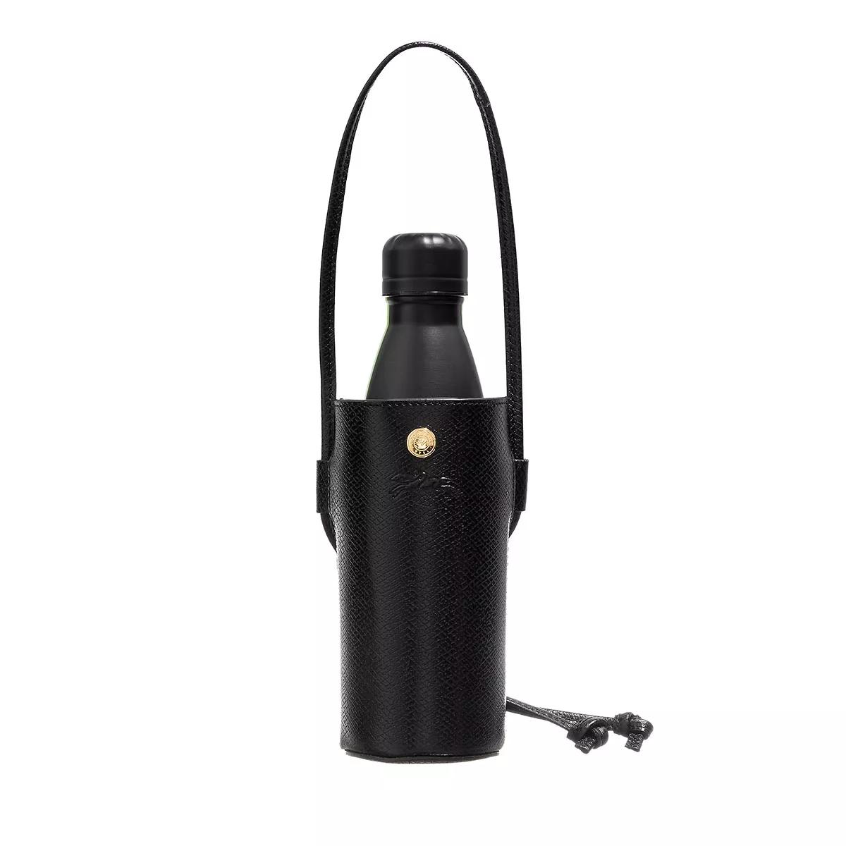 Longchamp Beuteltasche - Cuir de Russie Thermos Bottle Holder - Gr. unisize - in Schwarz - für Damen