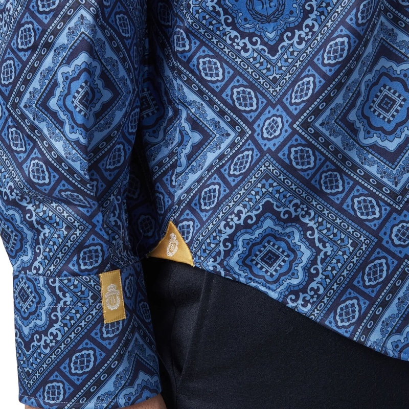 BILLIONAIRE Hemd Hemd Paisley dunkel-blau(Image 4)