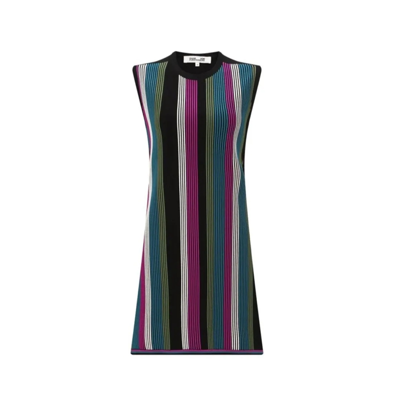 Diane von Furstenberg Mini-jurk Sleeveless Dress With Striped Pattern And Elegant  Multicolor