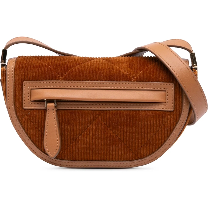 Burberry Sac à bandoulière Micro Corduroy Olympia Shoulder Bag braun