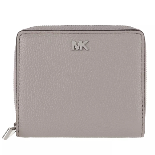MICHAEL Michael Kors Money Pieces ZA Snap Wallet Pearl Grey Portemonnaie mit Zip-Around-Reißverschluss