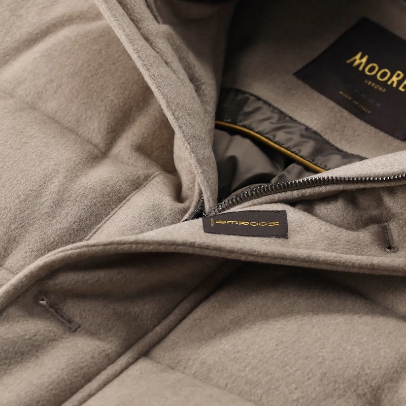 Moorer Gewatteerd jack Parka Saturno B5L aus Kaschmir beige(Image 4)