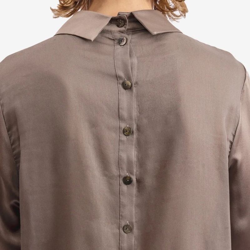 Helene Galwas Bluse Seidenbluse HELGA hell-braun(Image 4)