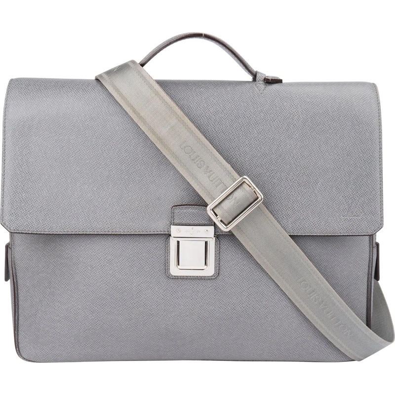 Louis Vuitton Schultertasche Louis Vuitton Gris Taiga Leather Vassili PM Busine mehrfarbig