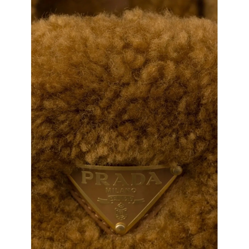 Prada Ballerinas Loafer With Shearling Caramel(Image 5)