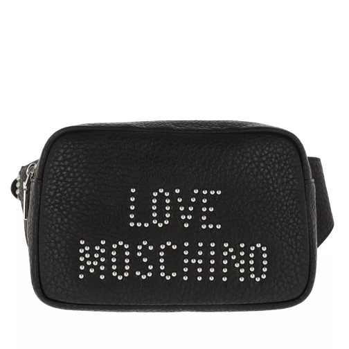 Love Moschino Grain Belt Bag Nero/Nickel Cross body-väskor