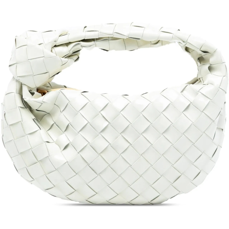 Bottega Veneta Schultertasche Mini Nappa Intrecciato Jodie weiß