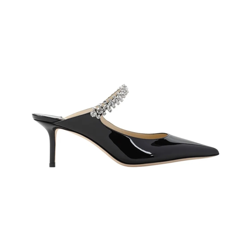 Jimmy Choo Pumps Patent Leather Slippers Black