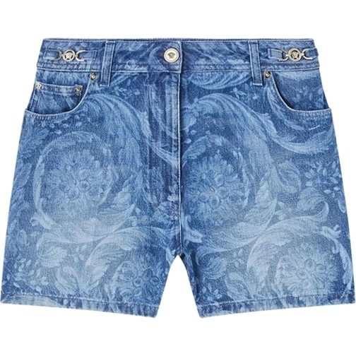 Versace Kurze Hosen Shorts Blue blau