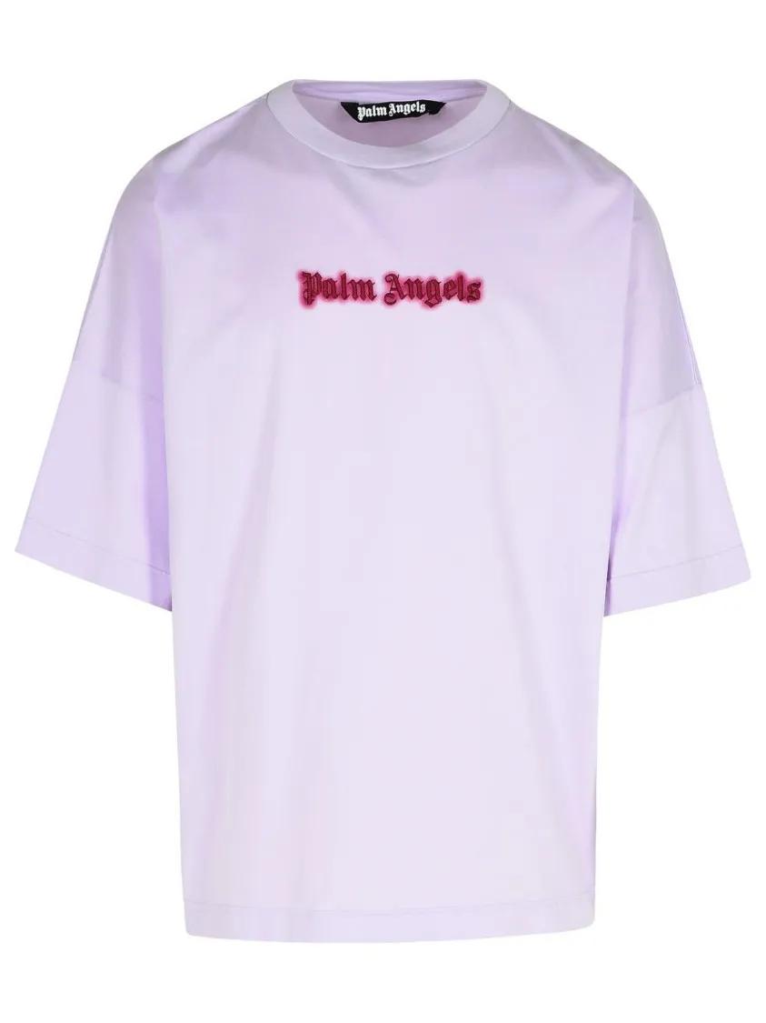 Palm Angels - Neon%27 Lilac Cotton T-Shirt - Größe S - lila