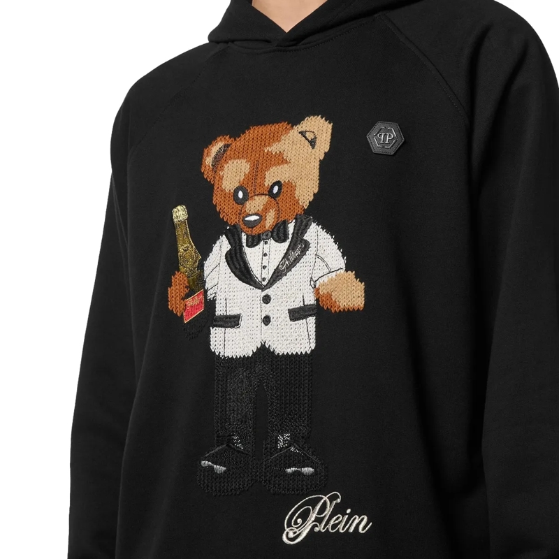 Philipp Plein Top Kapuzen-Sweatshirt Teddy schwarz(Image 5)