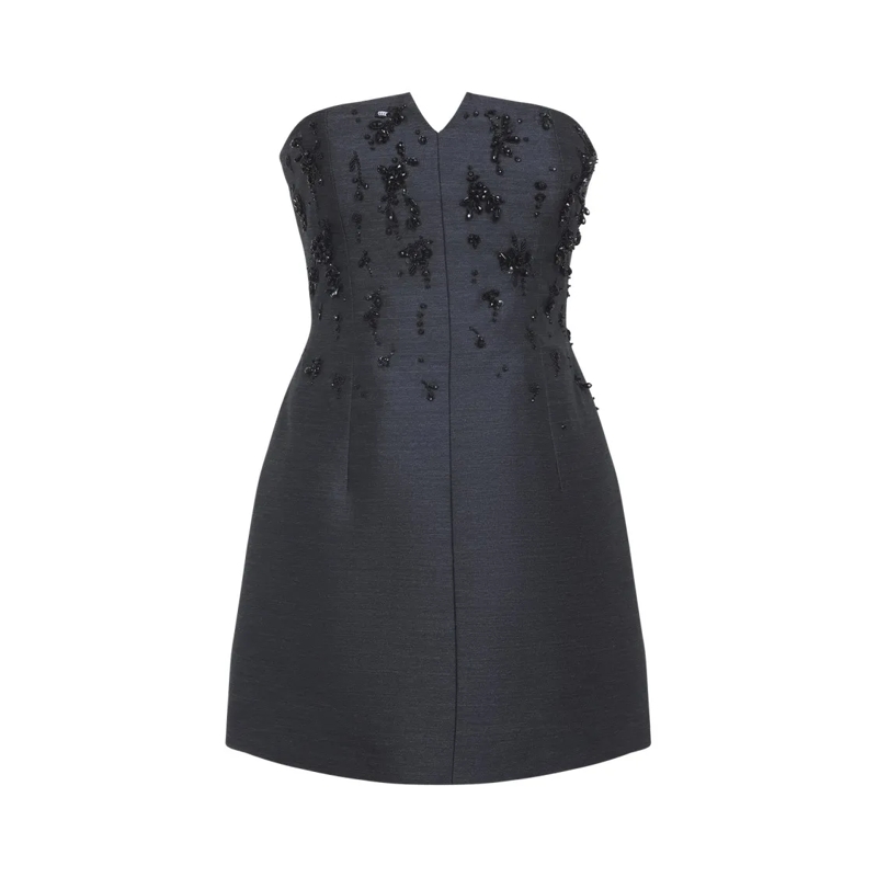 Alberta Ferretti Minikleid Structured Strapless Mini Dress Black