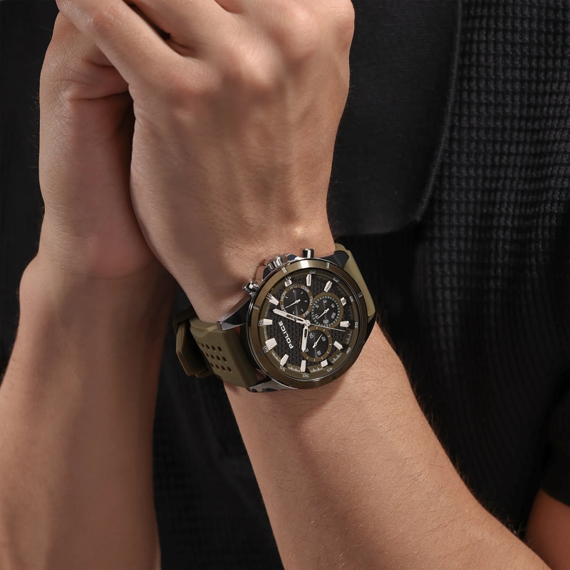 Police Automatikuhr Quarzuhr Motion grün(Image 4)