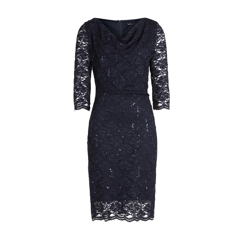 Vera Mont  Midikleid aus Spitze Dunkelblau