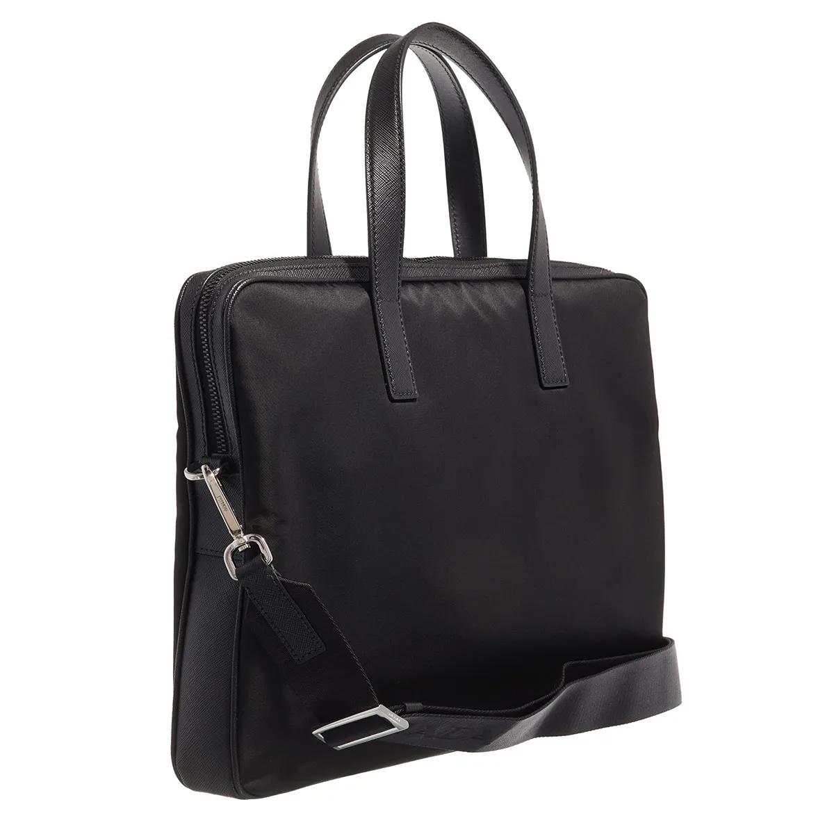 Prada Aktetas Re-Nylon Messenger Bag in zwart