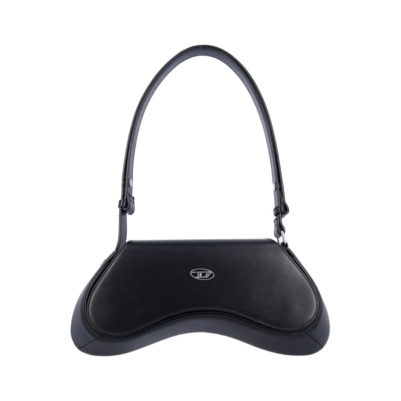 Diesel Schultertasche Black Leather Play Crossbody Black