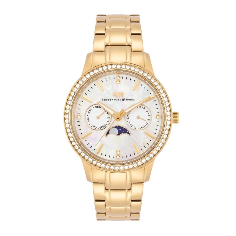 Rhodenwald & Söhne Automatikuhr Damen Armbanduhr Amidala Edelstahl gold