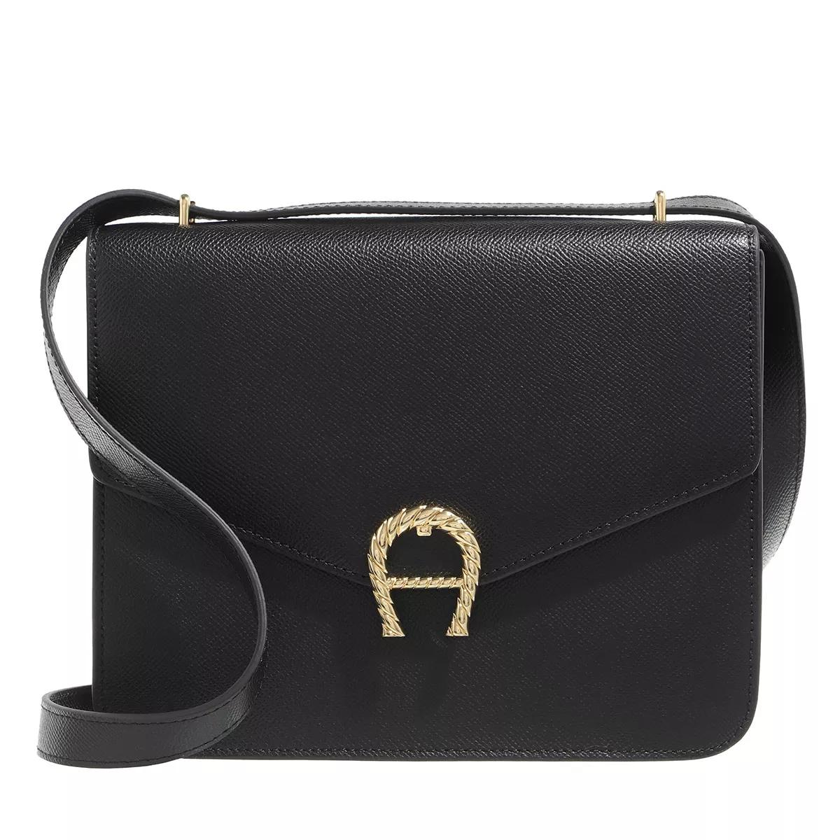 AIGNER Maia Small Black Crossbody Bag