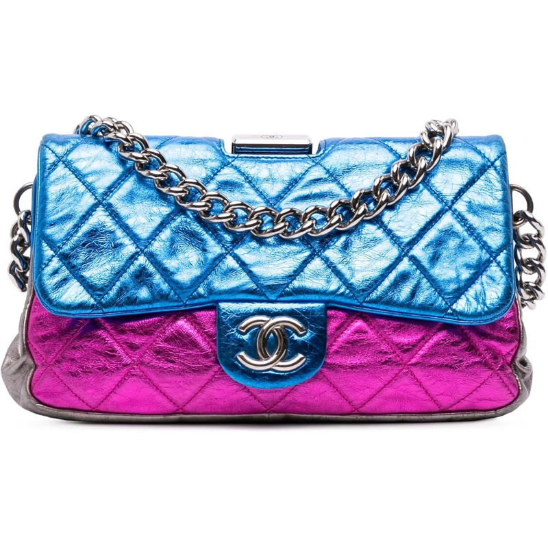 Chanel Sac à bandoulière Multicolor Metallic Quilted Calfskin Modern Chain  mehrfarbig