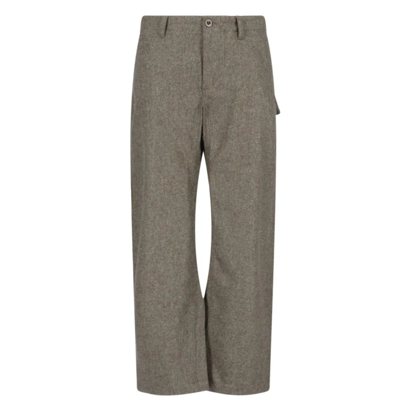 Ten C Pantalon de costume Cargo Pants In Grey Wool Blend Grey