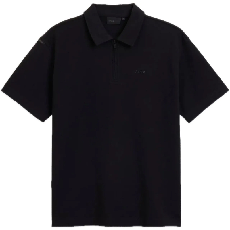 AEDEN Polohemd Cody Polo Deep Black schwarz