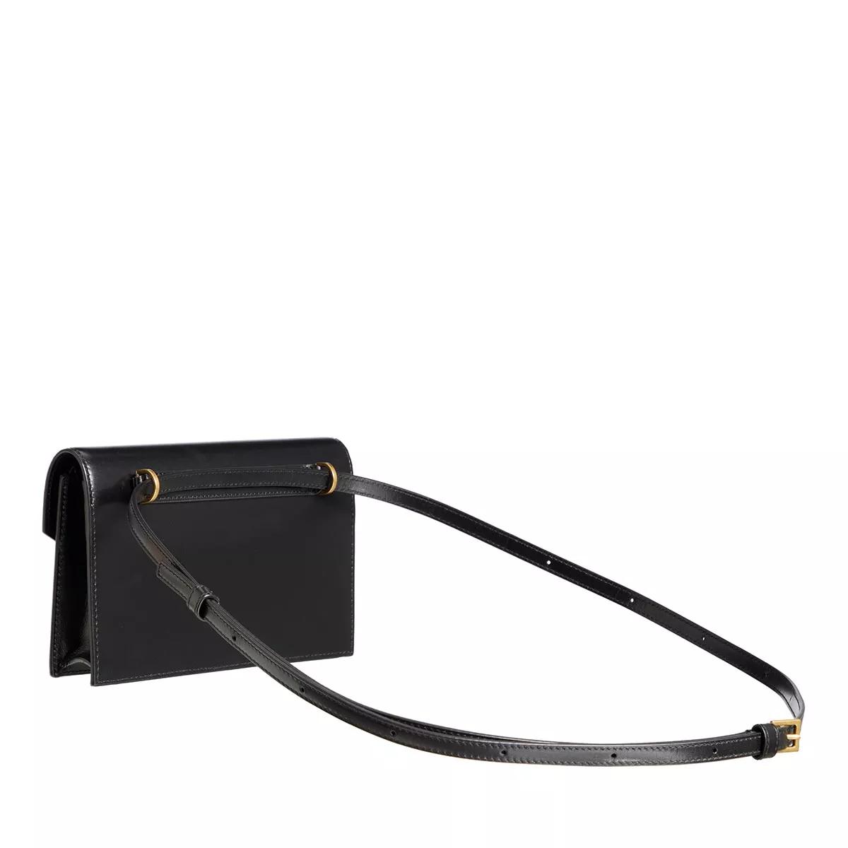 Saint Laurent Crossbody bags Envelope Mini Smooth Leather Bag in zwart