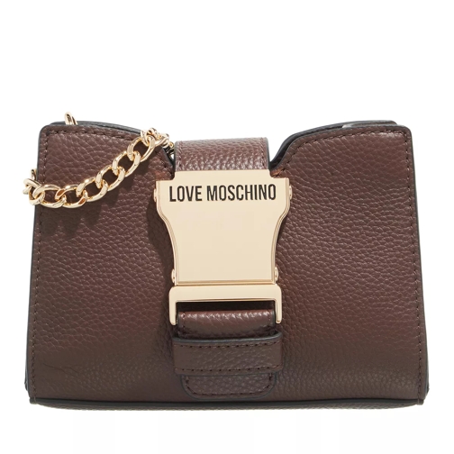Love Moschino Safety Leather Dark Brown Mini sac