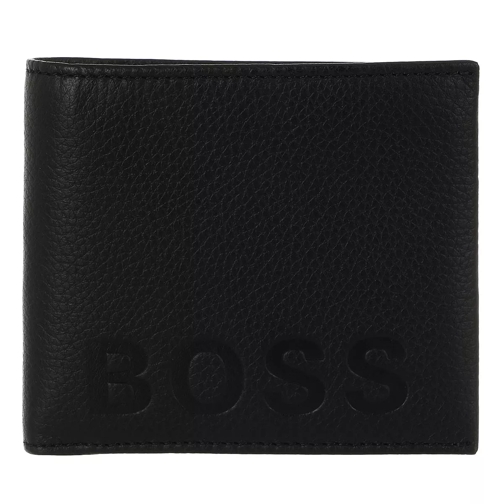 Boss Bold_4 cc coin Wallet Black Bi-Fold Portemonnaie