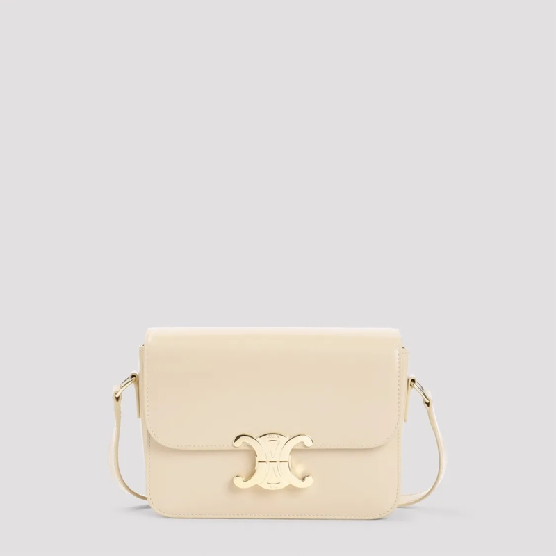 Celine Schultertasche Beige Calf Leather Shoulder Bag Neutrals
