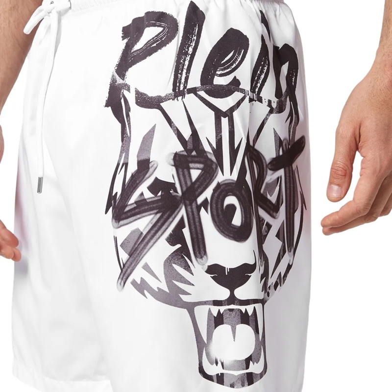Plein Sport Shorts Badehose Tiger weiss(Image 4)