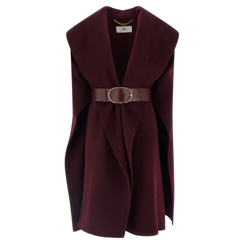 Elisabetta Franchi Cape Coats Merlot rot