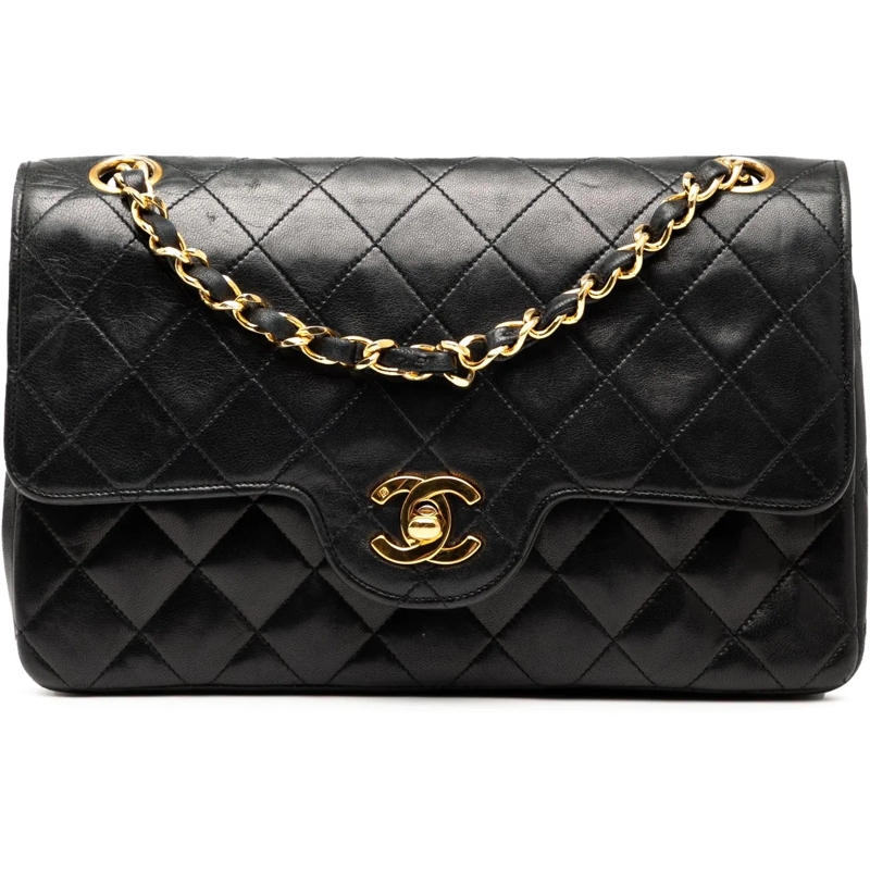 Chanel Schultertasche Small CC Quilted Lambskin Double Flap schwarz