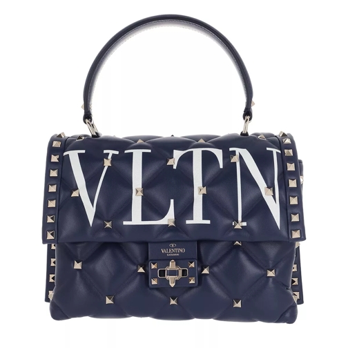 Valentino Garavani Candy Stud Handbag Leather Blue/White Schooltas